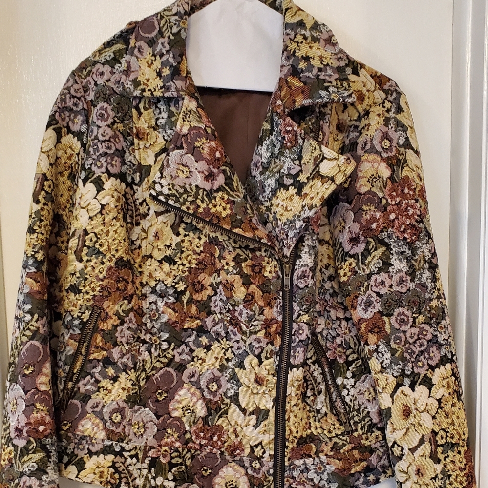 Tapestry moto jacket